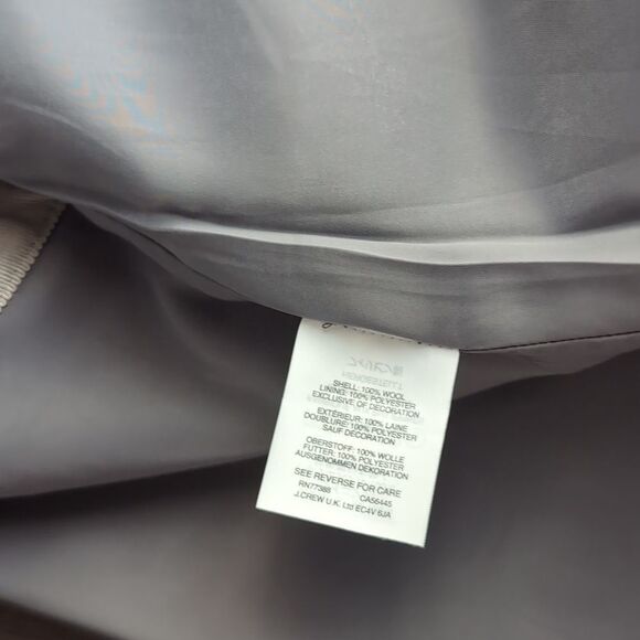 Jcrew Nwot grey Double Serge 💯 Wool Pencil Skirt with velvet bows size 2 - Picture 12 of 12